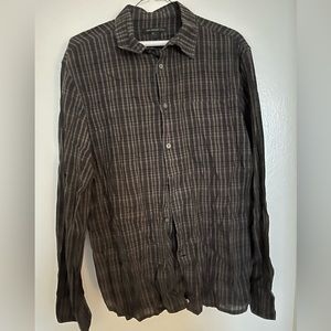 John Varvatos Plaid Men’s shirt size medium
